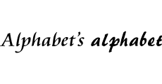 Alphabet’s alphabet